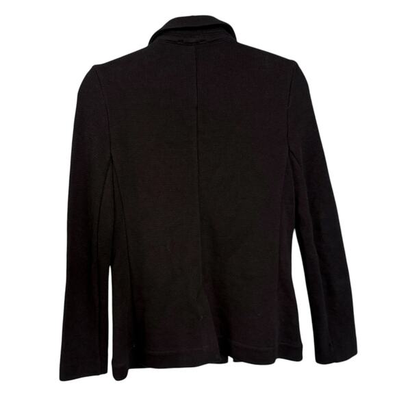 Whistles Size 4 Single Button Blazer Jacket Black Stretch Knit Preppy Academia - Picture 5 of 11